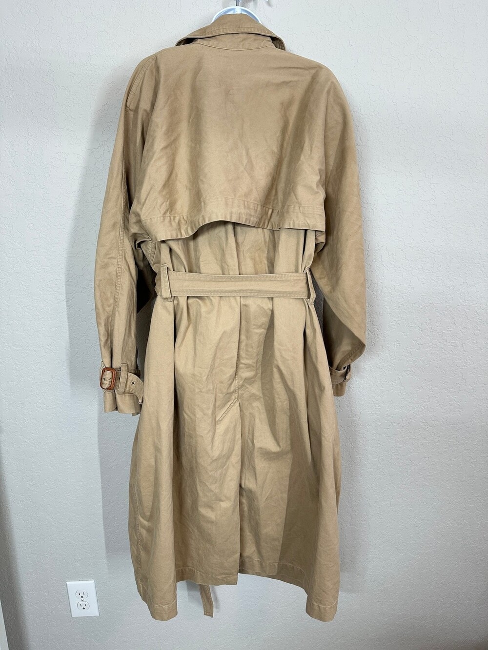 Isabel Marant Trench Coat Double-Breasted Belted Khaki Cotton Women's Size 38 - Picture 9 of 16